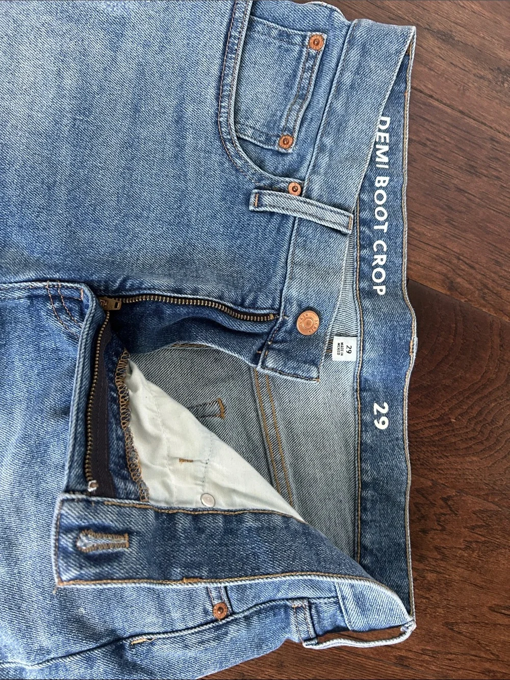 Denim Jcrew size 29 Demi Boot Crop Mid-Rise Cutoff Shorts - Blue